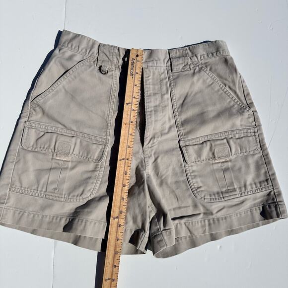 VTG Abercrombie & Fitch Shorts Women's Size 8 Tan 5" Utility Cargo High Rise Y2K - Picture 6 of 7